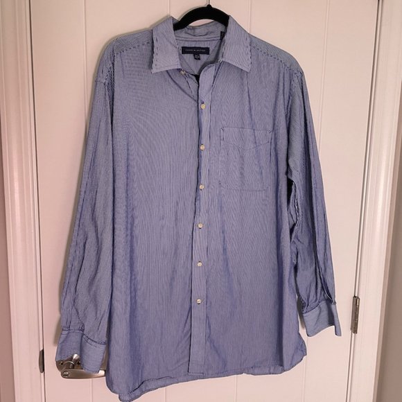 Tommy Hilfiger Other - Tommy Hilfiger Blue and White Striped Dress Shirt